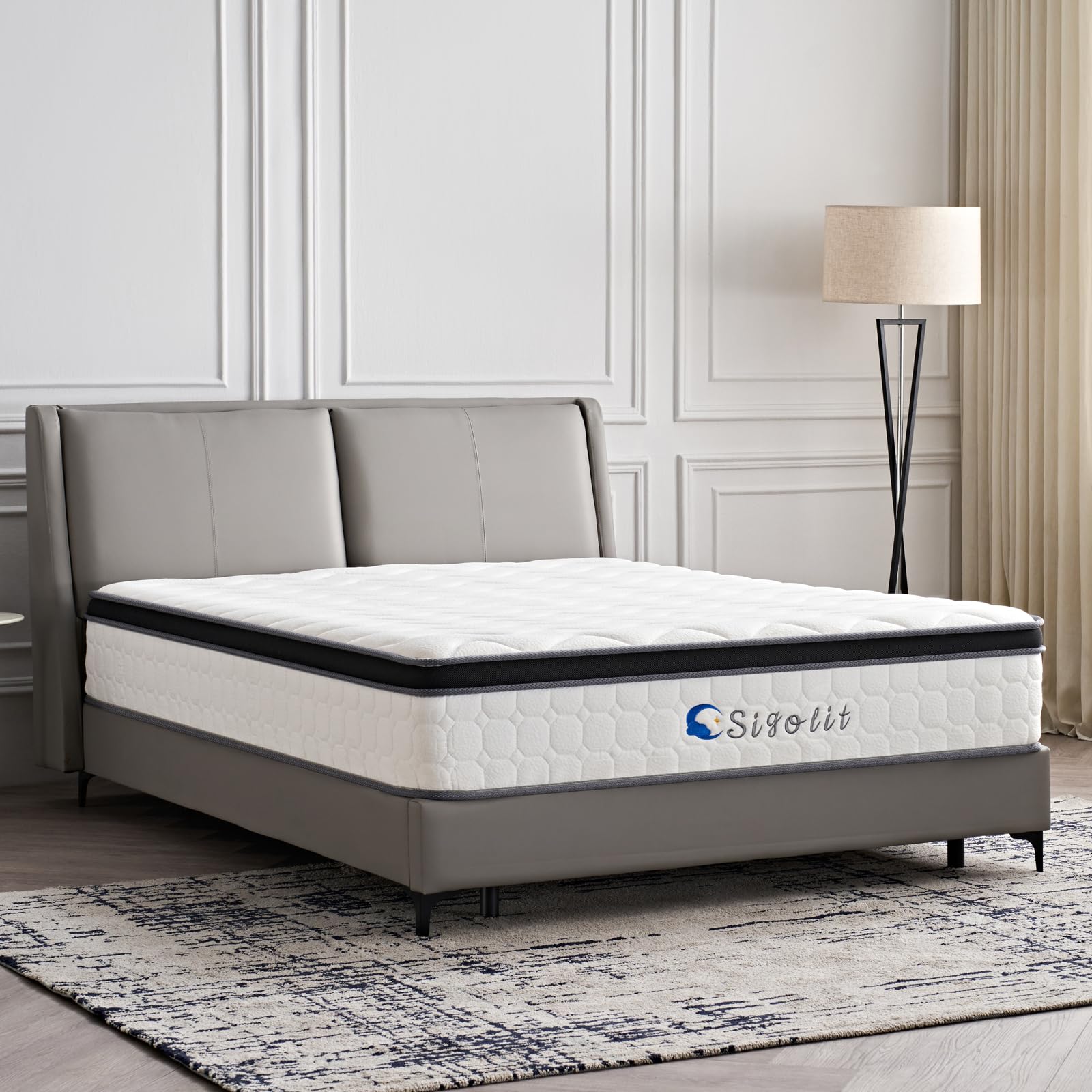 Verify Size 12 Inch Full Hybrid Mattress Medium Firm, Memory Foam & Pocket Springs - Motion Isolation, Edge Support, Pre