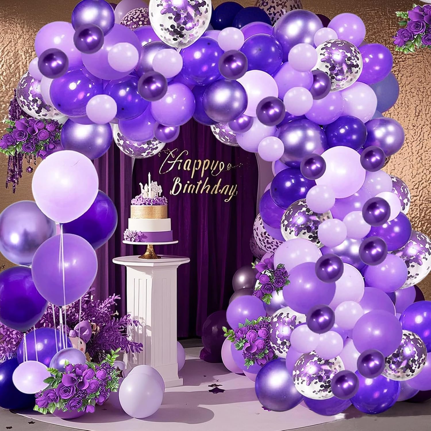 Purple Shades Balloons Garland Arch Kit - Wedding Birthday Decorations for Dark Pastel Themes 116Pcs
Purple Shades Ballo